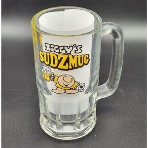 VTG Ziggy's SudzMug Ziggy Cartoon Comic Suds Sudz Mug Glass Root Beer 8 oz 1979